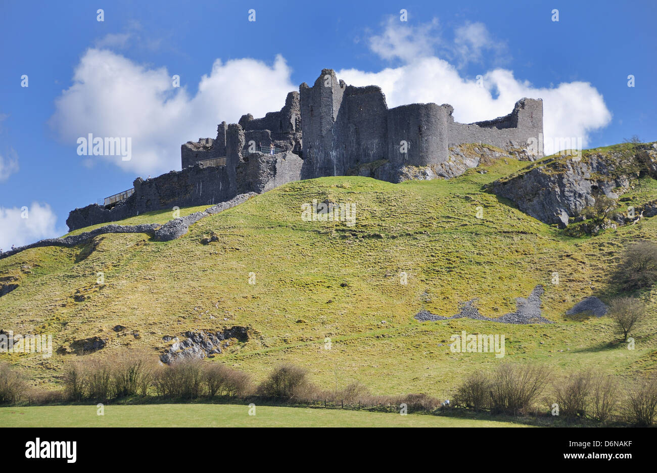 Carreg Cennen Castle, dans le sud du Pays de Galles Banque D'Images