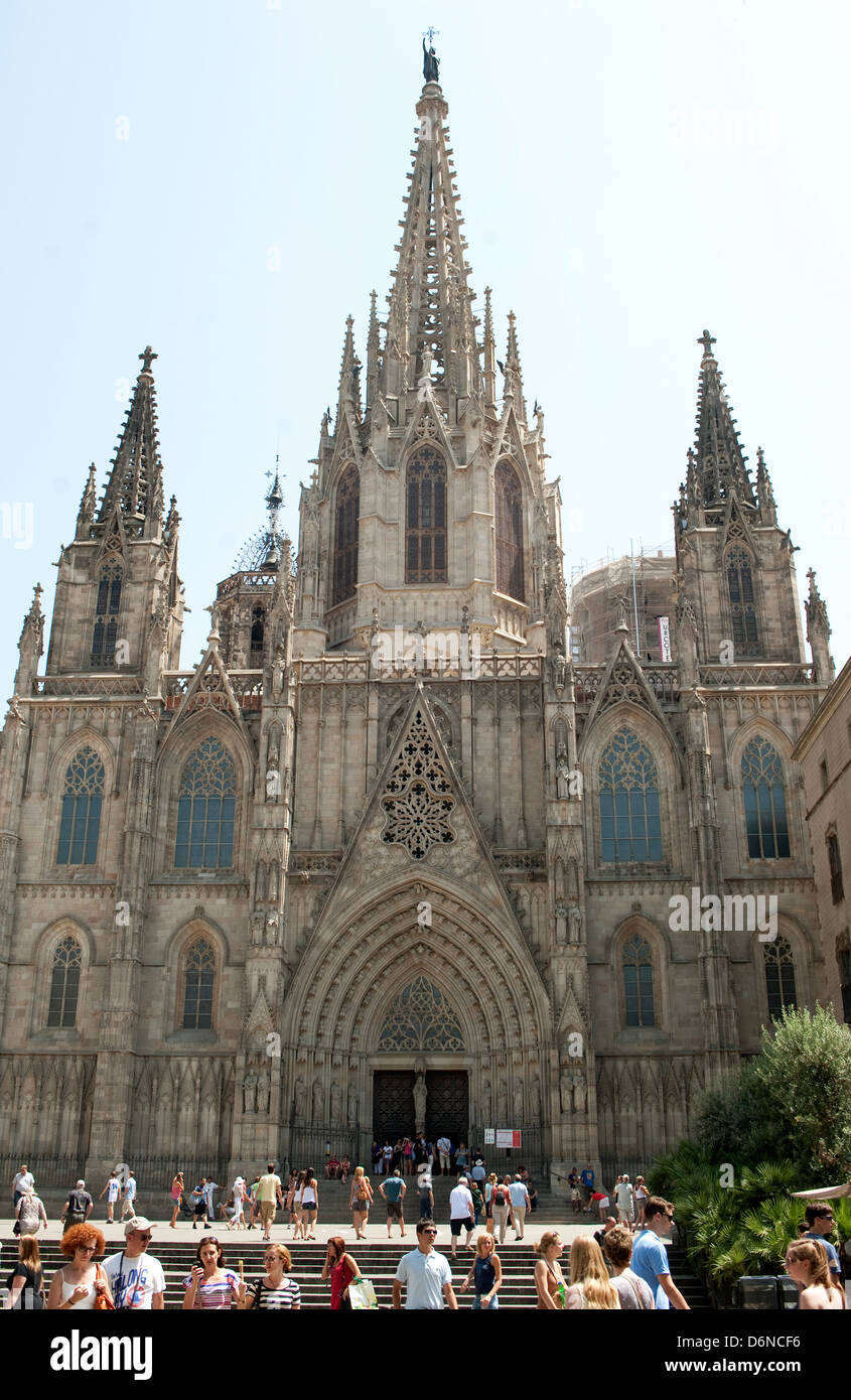 La Cathédrale de Barcelone, Espagne, Europe Banque D'Images La Cathédrale de Barcelone, Espagne, Europe Banque D'Images
