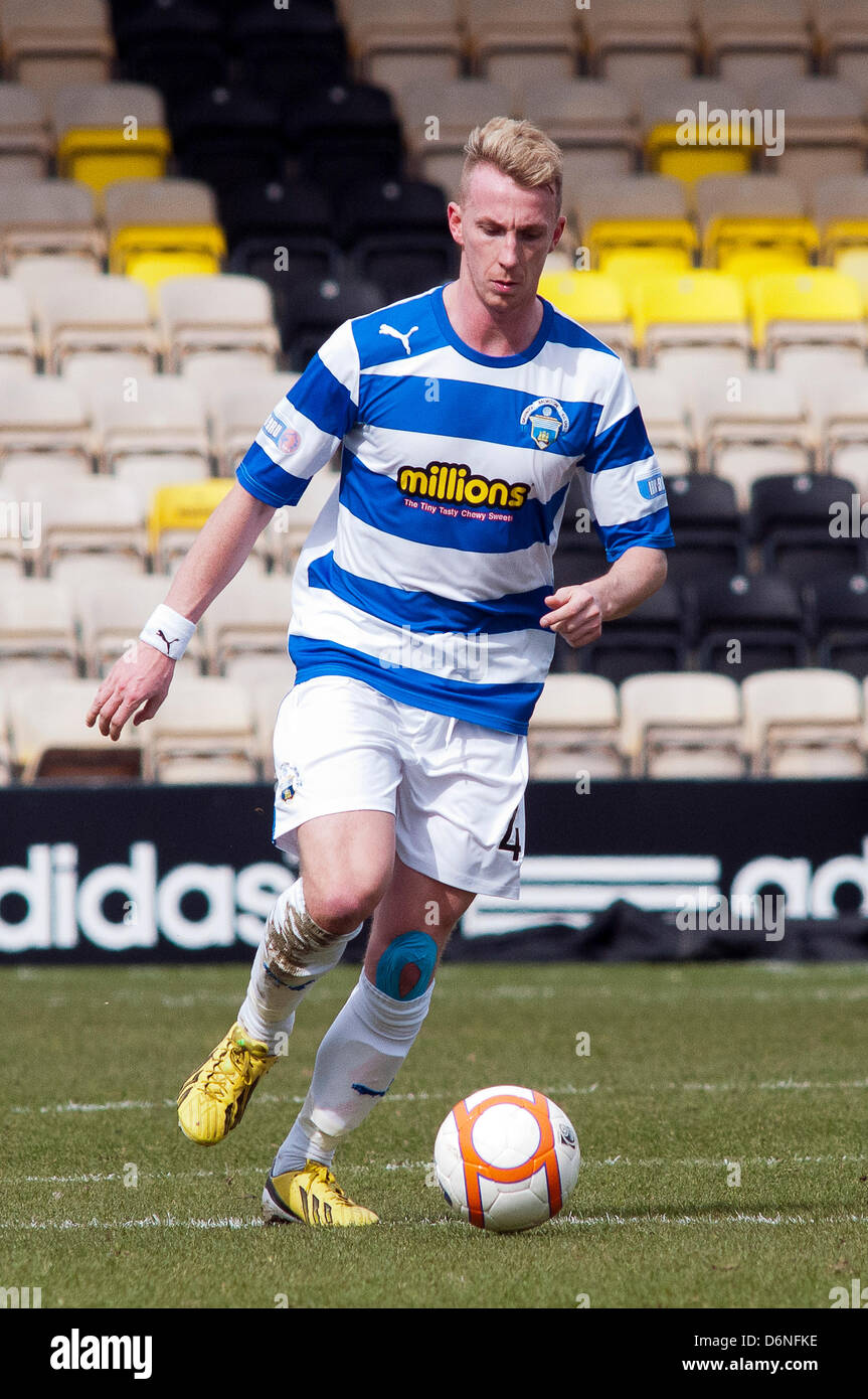 Livingston, Ecosse, Royaume-Uni. Samedi 20 avril 2013. Craig Reid en action pendant la v Livingston Morton, SFL Div 1 Jeu, Braidwood Motor Company Stadium. Crédit : Colin Lunn / Alamy Live News Banque D'Images