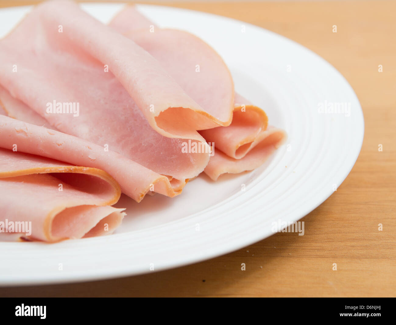 Assiette de charcuterie jambon émincé Banque D'Images
