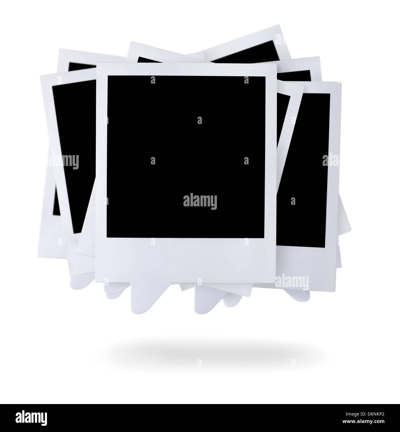 Groupe de cadres photo papier vierge bulles isolated on white Banque D'Images