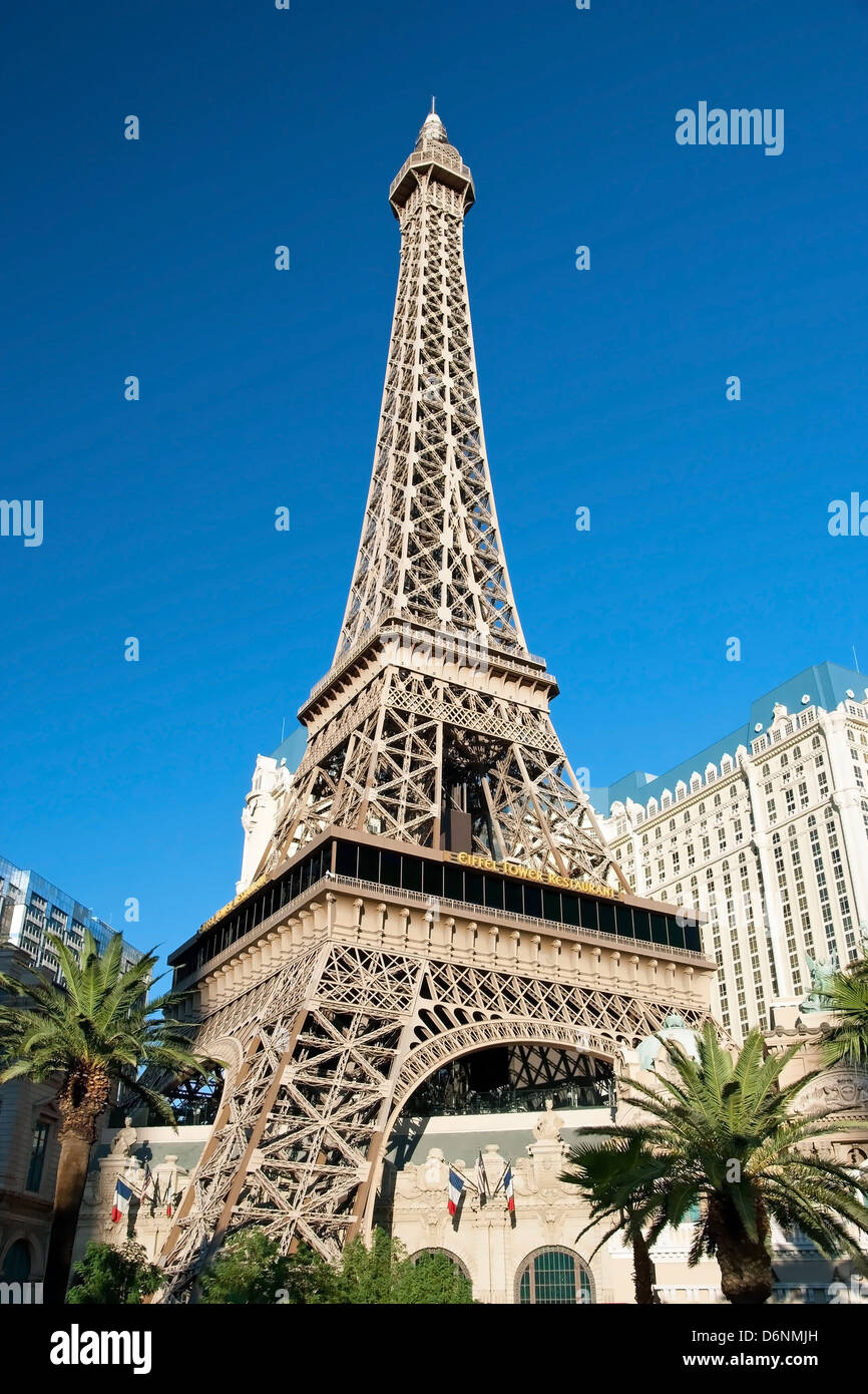 Restaurant Tour Eiffel sur le Strip de Las Vegas Banque D'Images