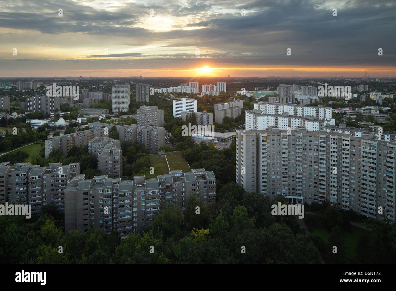 Berlin, Allemagne, enquête de la ville de Gropius dans la lumière du soir, le droit, le Gropius House Banque D'Images