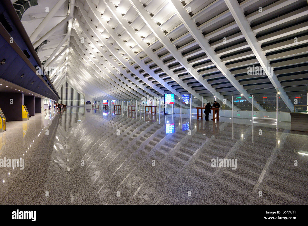 Terminal d'arrivée à l'Aéroport International de Taiwan Taoyuan. Banque D'Images
