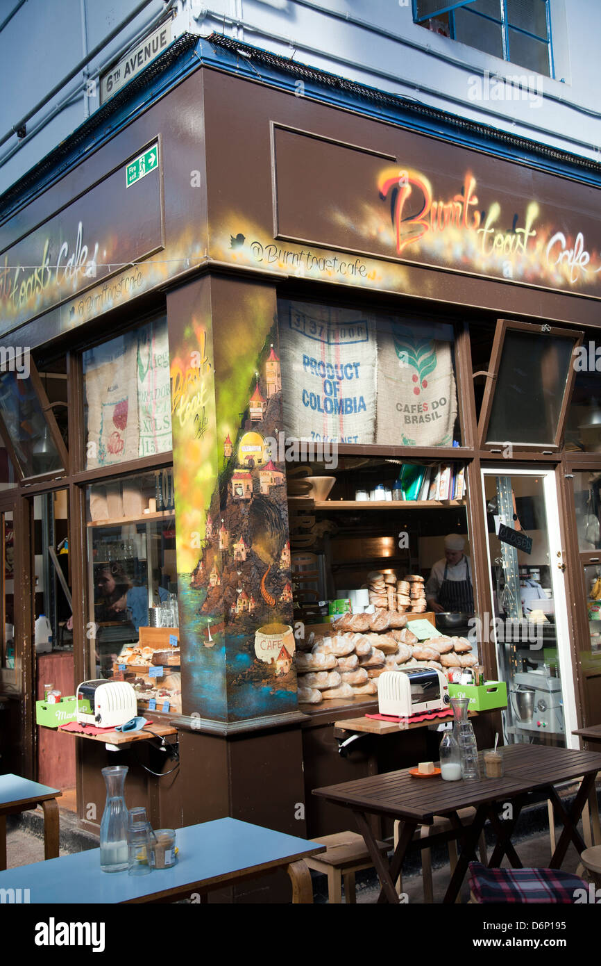 Burnt Toast café du marché de Brixton Village à Brixton - London UK Banque D'Images