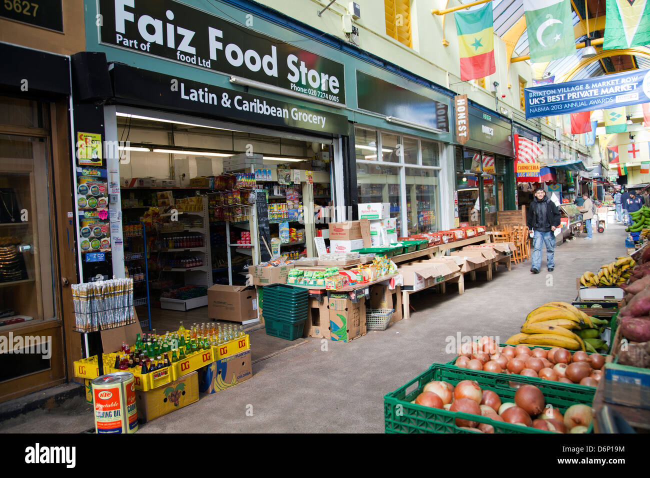 Le Village du marché de Brixton à Londres - Royaume-Uni Banque D'Images