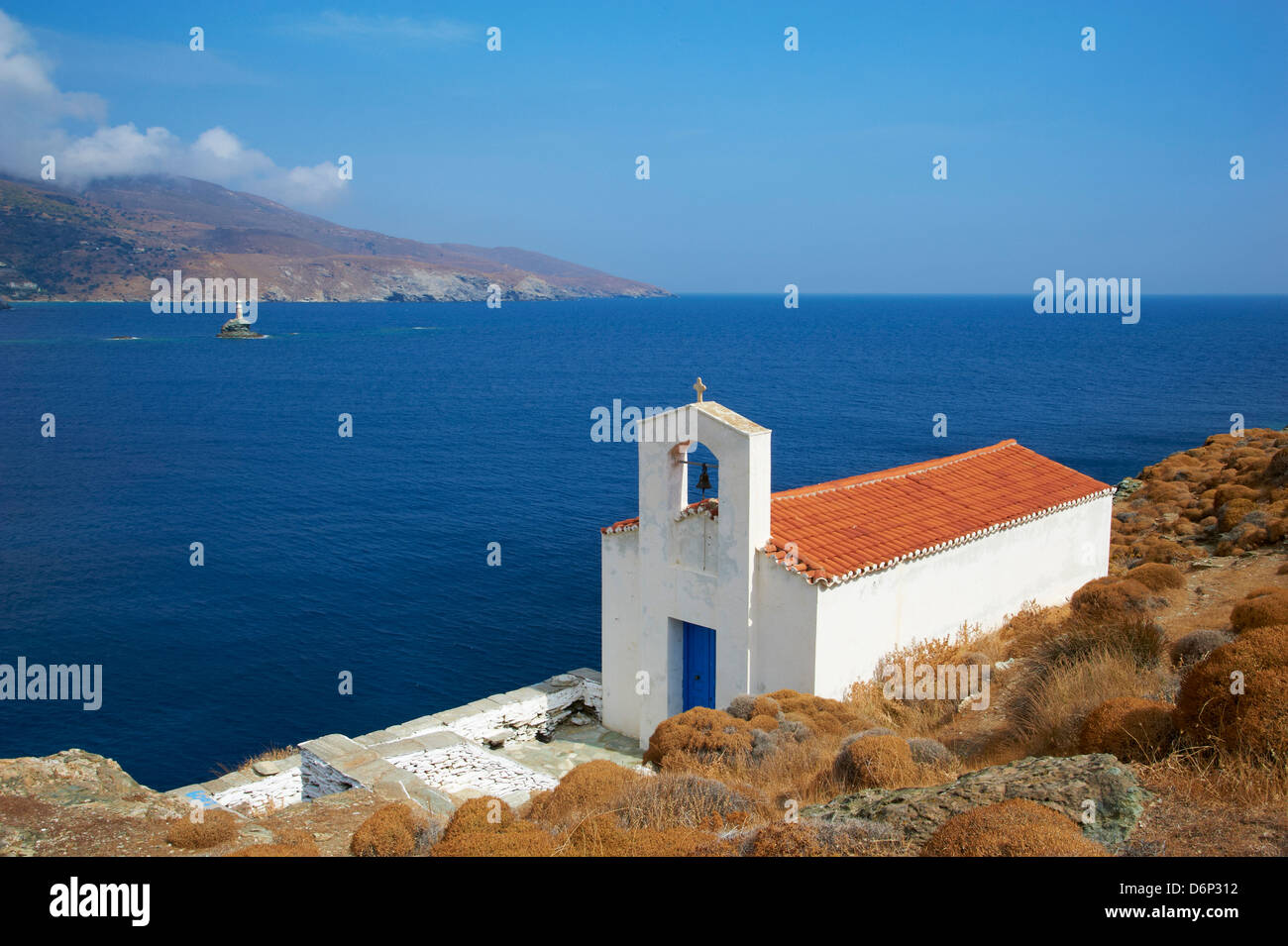 Chapelle, Hora, Andros Island, Cyclades, îles grecques, Grèce, Europe Banque D'Images