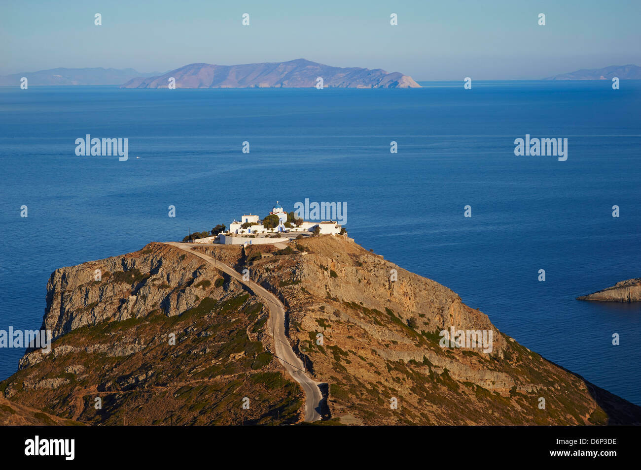 Monastère Agios Sostis, Kea Island, Cyclades, îles grecques, Grèce, Europe Banque D'Images