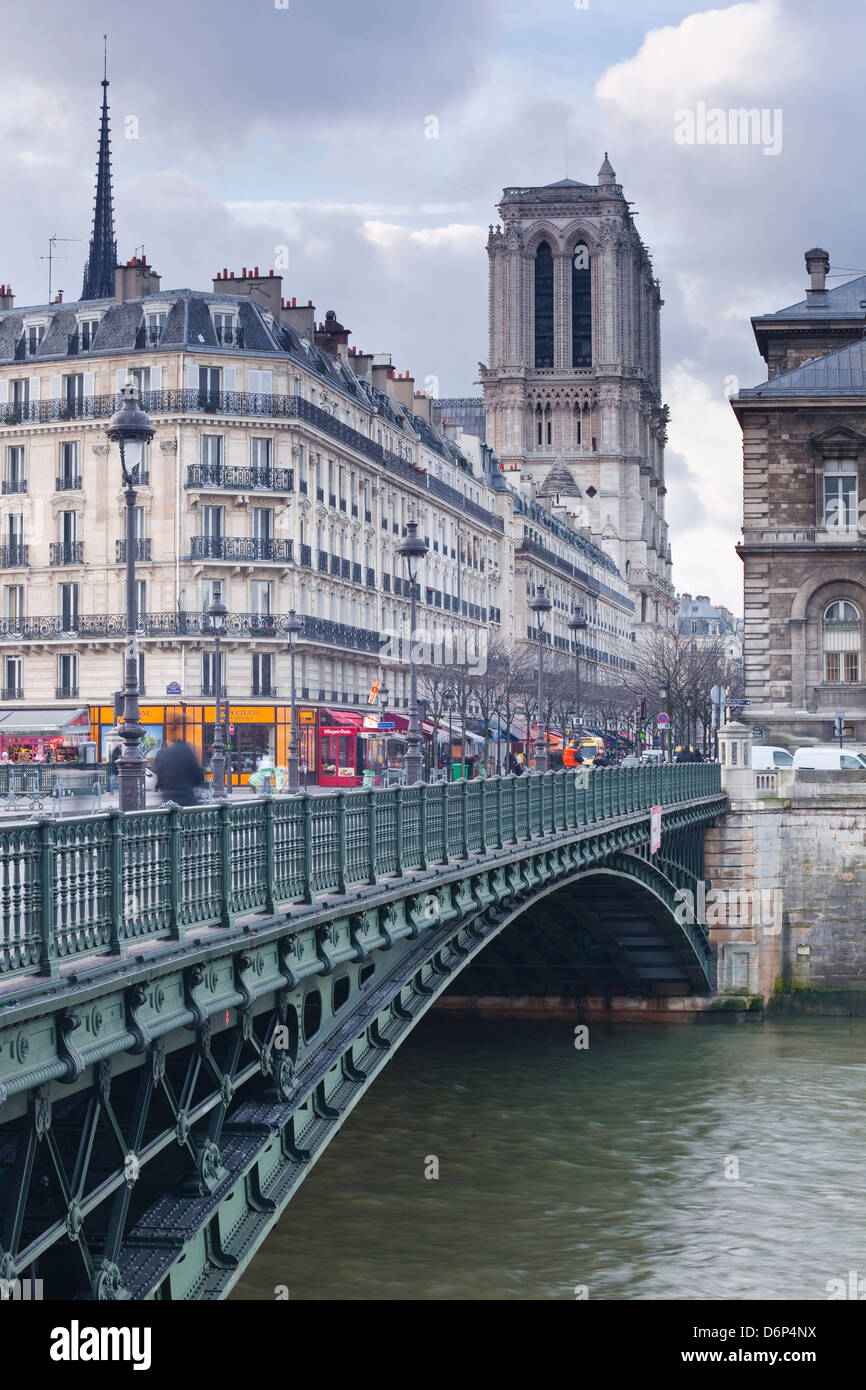 Les bords de Seine et de Notre Dame de Paris, Paris, France, Europe Banque D'Images