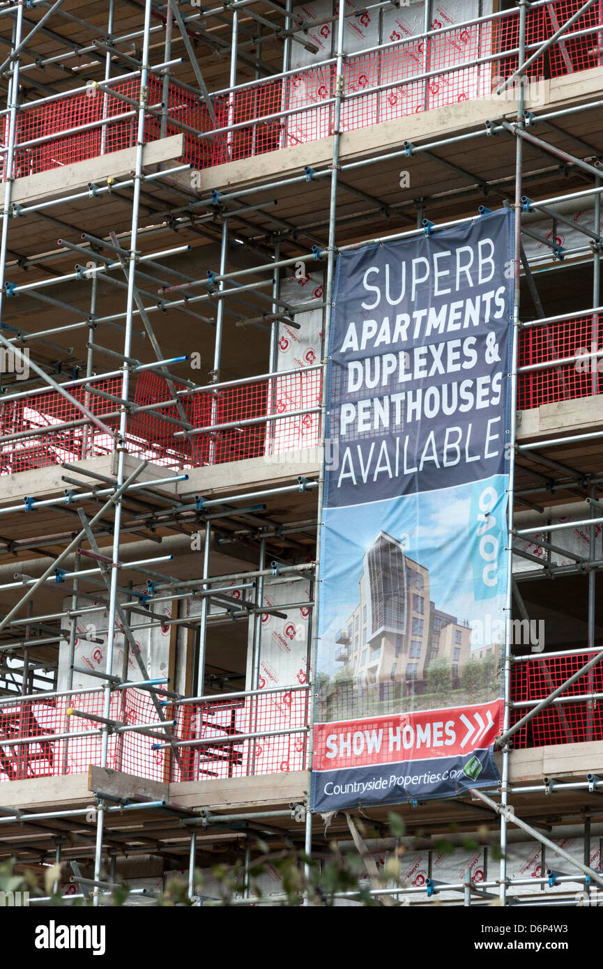 Développement de nouveaux logements à un Kneighton Trumpington Cambridge UK Banque D'Images