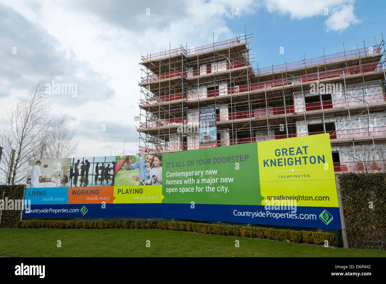 Développement de nouveaux logements à un Kneighton Trumpington Cambridge UK Banque D'Images
