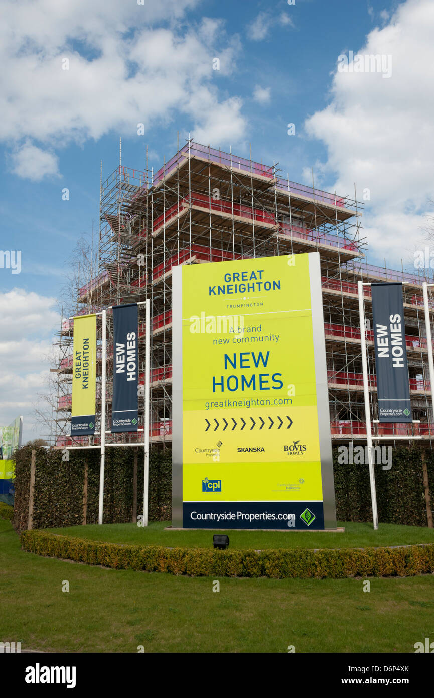 Développement de nouveaux logements à un Kneighton Trumpington Cambridge UK Banque D'Images