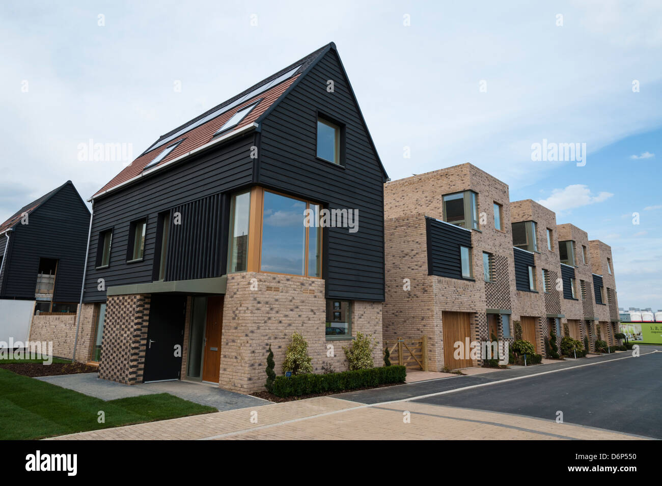 Développement de nouveaux logements à un Kneighton Trumpington Cambridge UK Banque D'Images