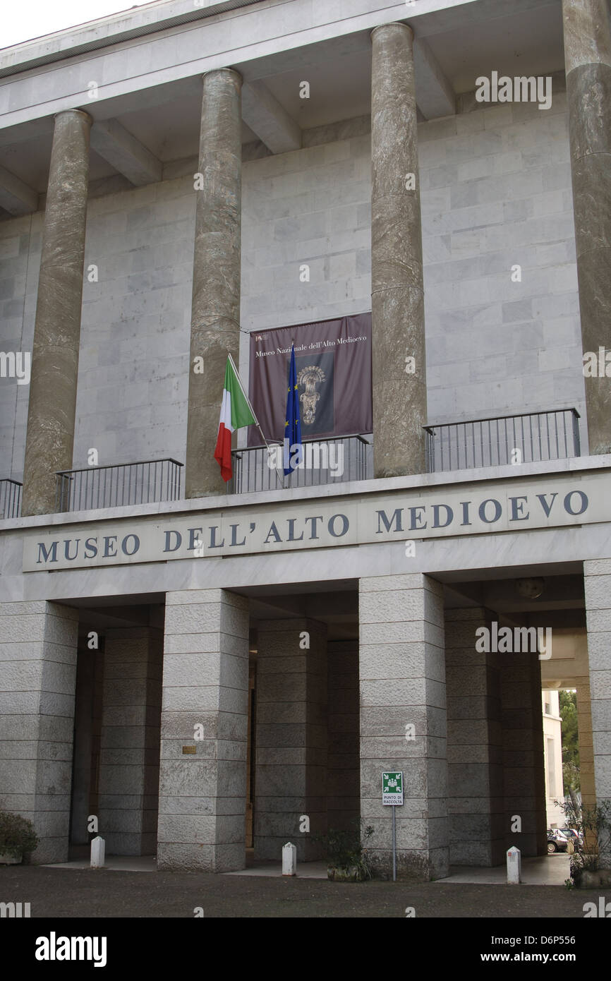 L'Italie. Rome. Musée National du Moyen Âge (Museo dell'Alto Medioevo). De l'extérieur. Banque D'Images