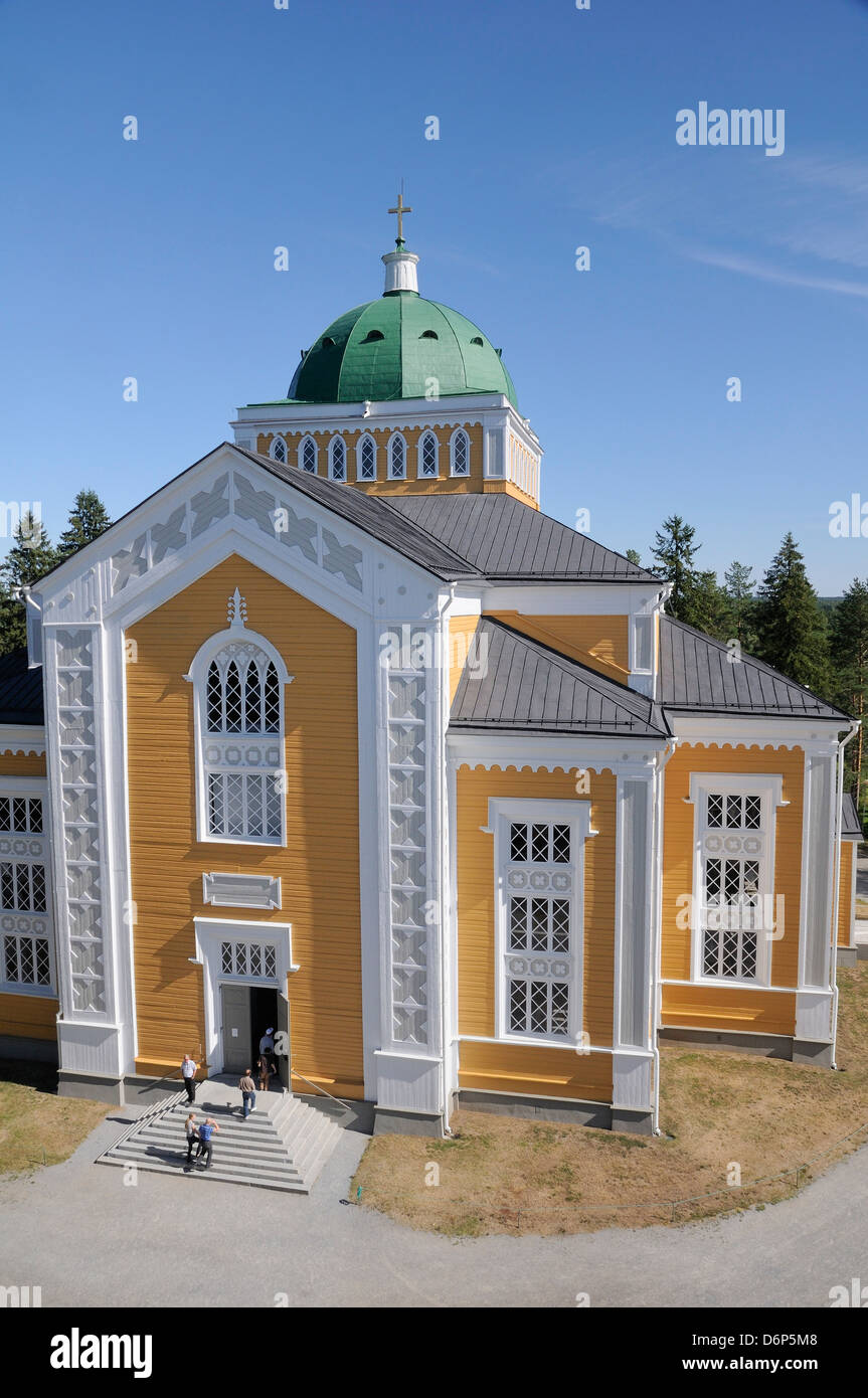 Kerimaki church, la plus grande église en bois du monde, construit en 1847, près de Savonlinna, Finlande, Scandinavie, Europe Banque D'Images