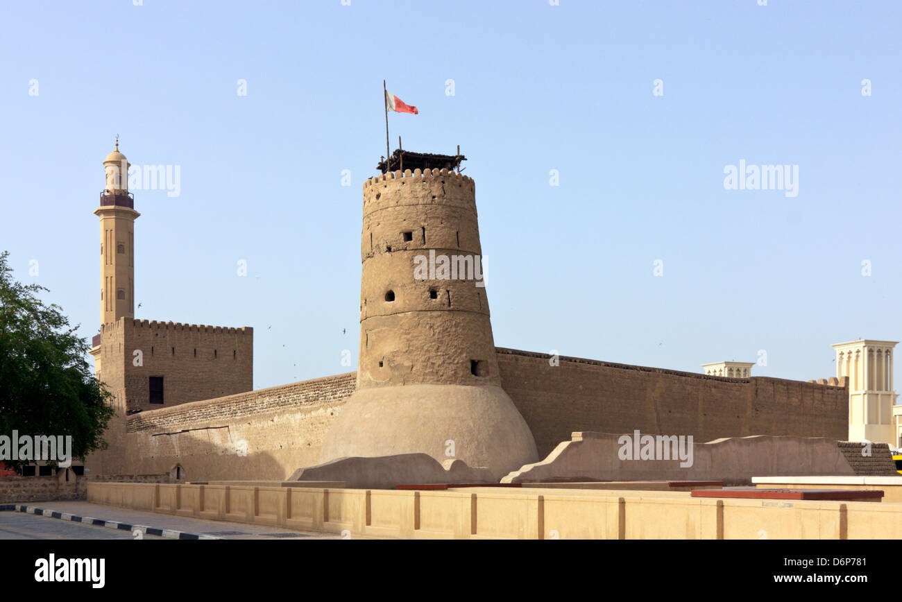 Le Vieux Fort et le musée de Dubaï, Émirats Arabes Unis Banque D'Images