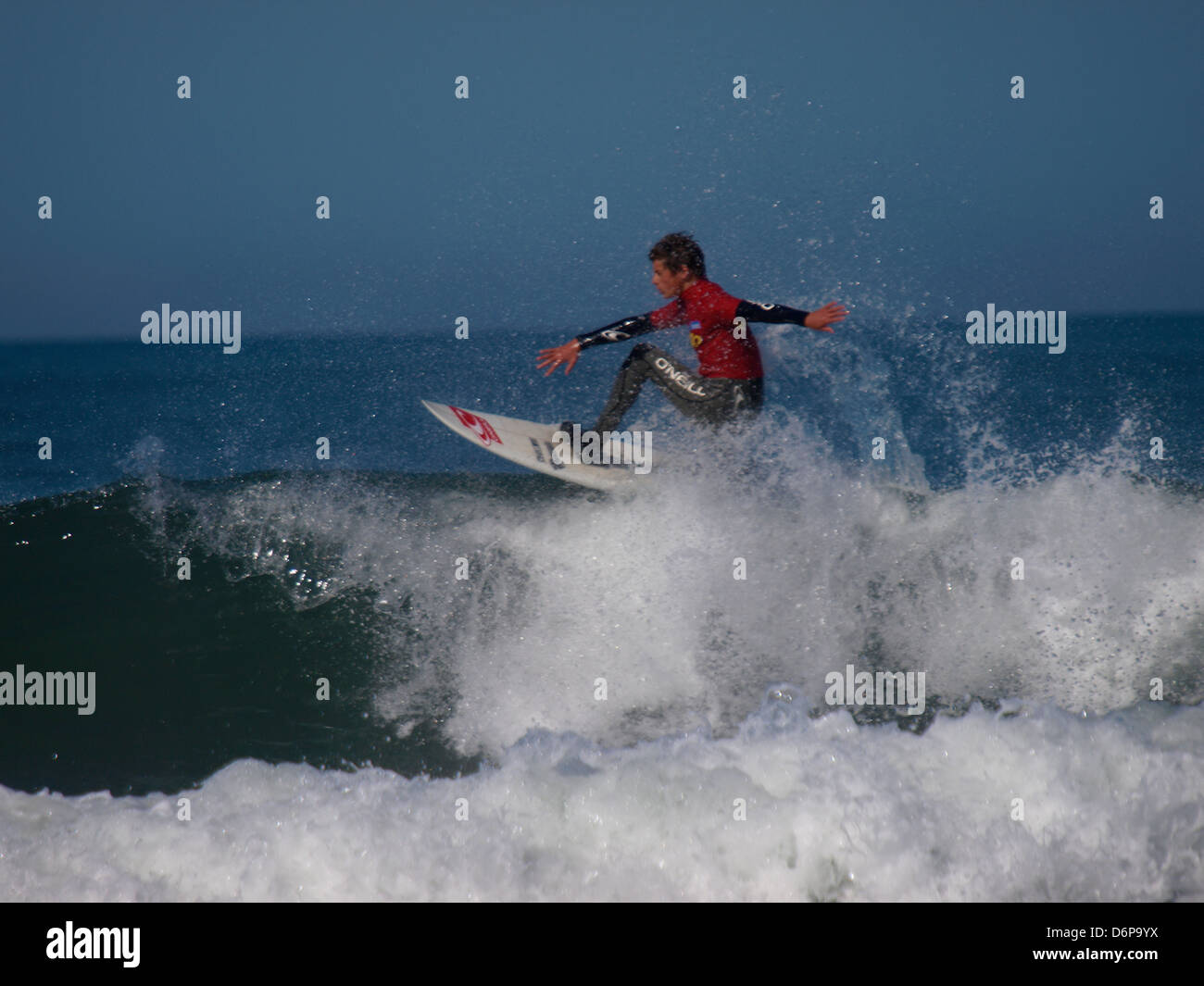 Les écoles britanniques, Calypso, Championnat de Surf Widemouth Bay, Cornwall, UK 2013 Banque D'Images