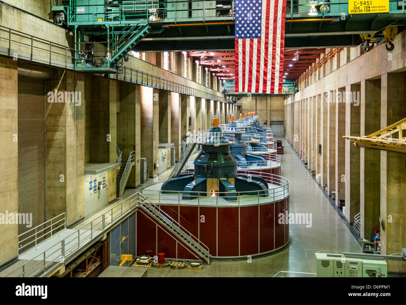 Les générateurs de Hoover Dam Banque D'Images