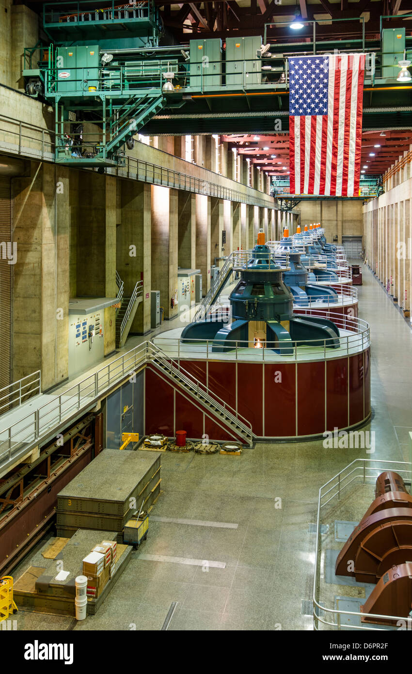 Les générateurs de Hoover Dam Banque D'Images