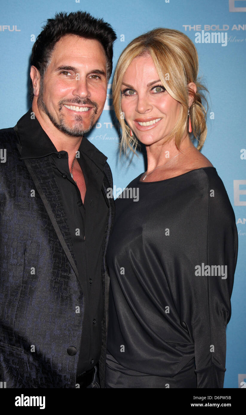 Don Diamont et Cindy Ambuehl 25e anniversaire d'ARGENT POUR LA SOCIÉTÉ CANADIENNE DU SANG' 'Gloire et Beauté' tenue à Hill Street Los Banque D'Images