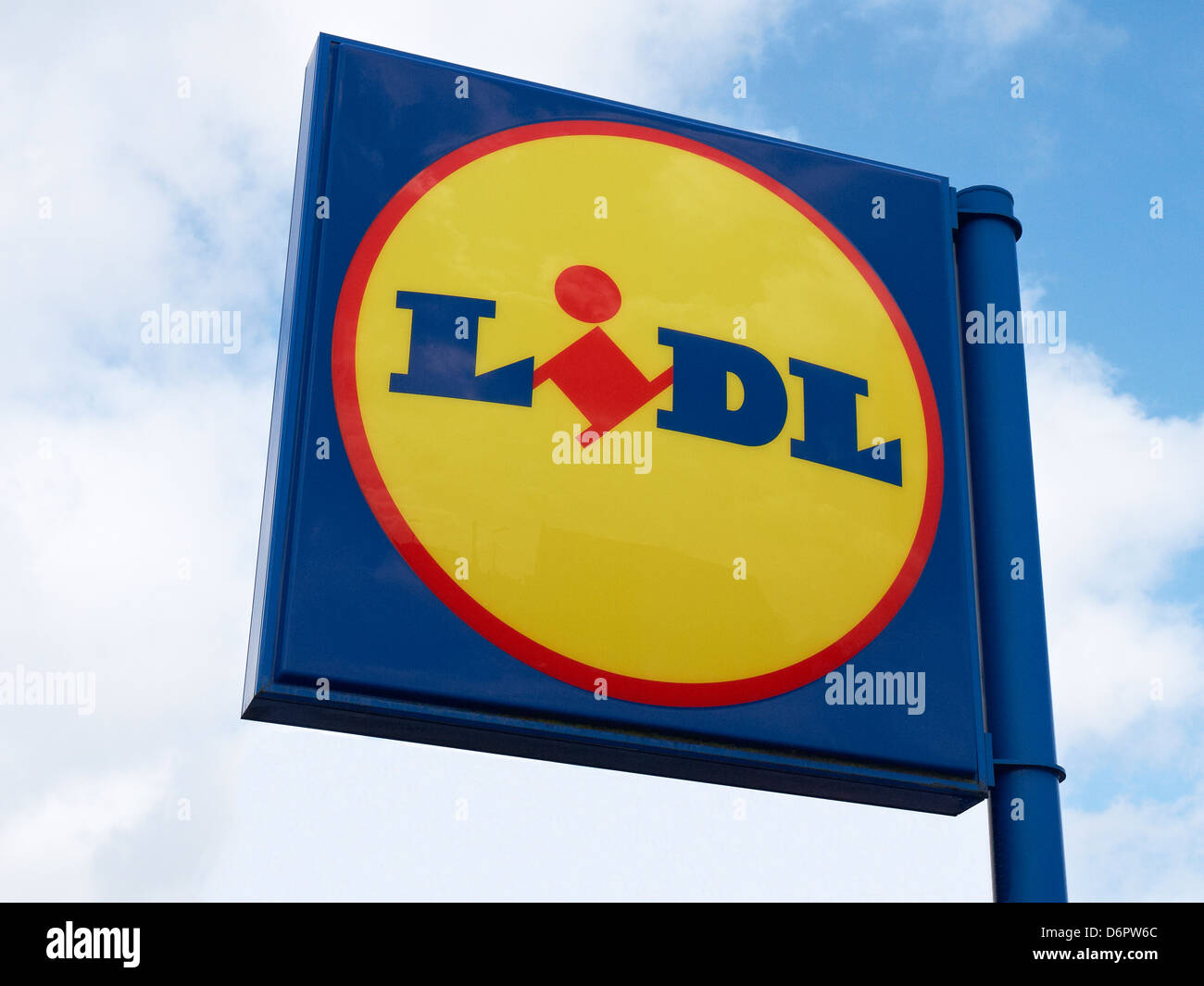 Lidl en dehors de signer UK Banque D'Images