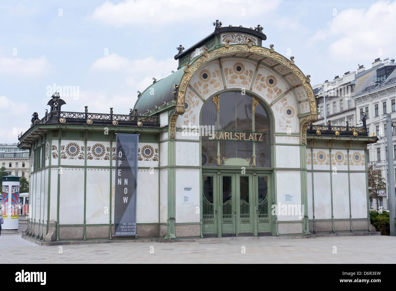 La station de métro Art Nouveau à Vienne Banque D'Images