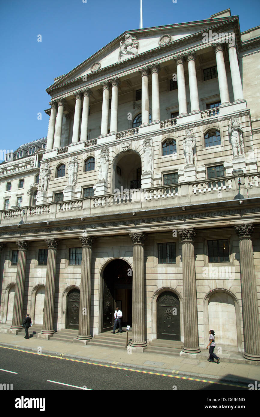 Londres, Royaume-Uni, la Banque d'Angleterre, la banque centrale du Royaume-Uni Banque D'Images