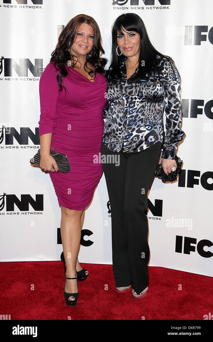 Mob Wives, Karen Gravano, Renee Graziano SFI en 'Onion News Network' Saison 2 premiere événement au nouveau musée - Nouveaux arrivants Banque D'Images