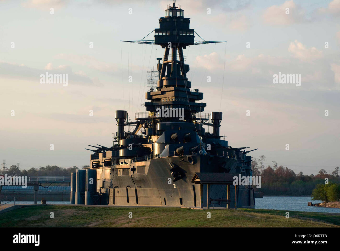 États-unis, Texas, Houston, cuirassé USS Texas Banque D'Images