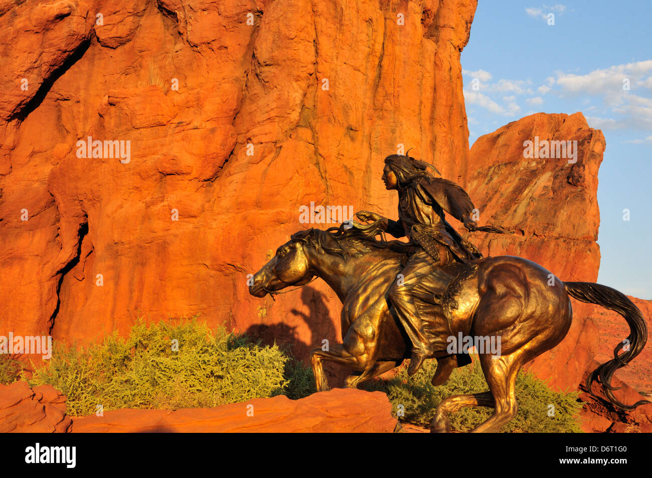 Sculpture en bronze de Ed Hlavka, partie d'un groupe appelé "Les Mustangs' Banque D'Images