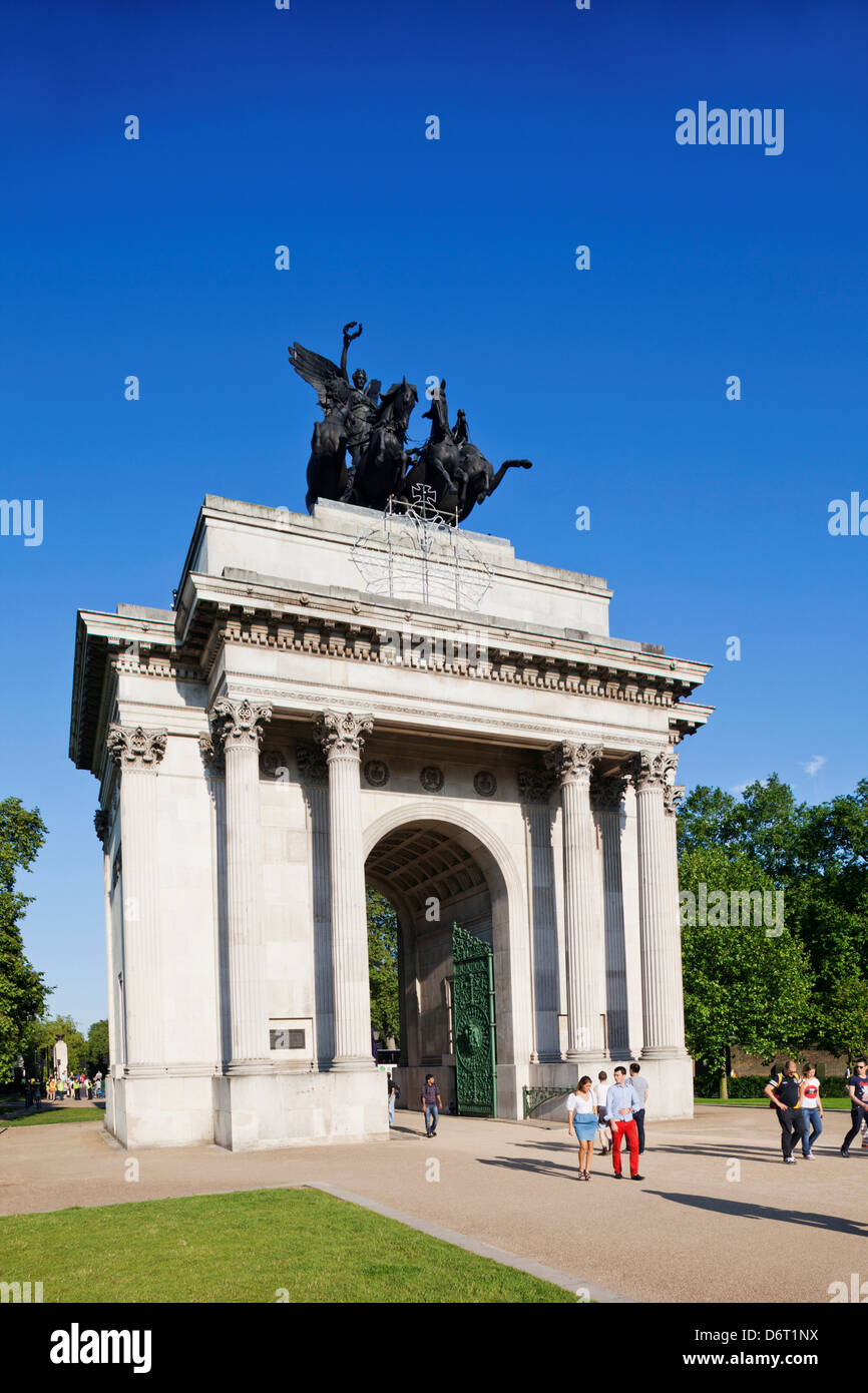 UK, Londres, Hyde Park Corner, Wellington Arch Banque D'Images