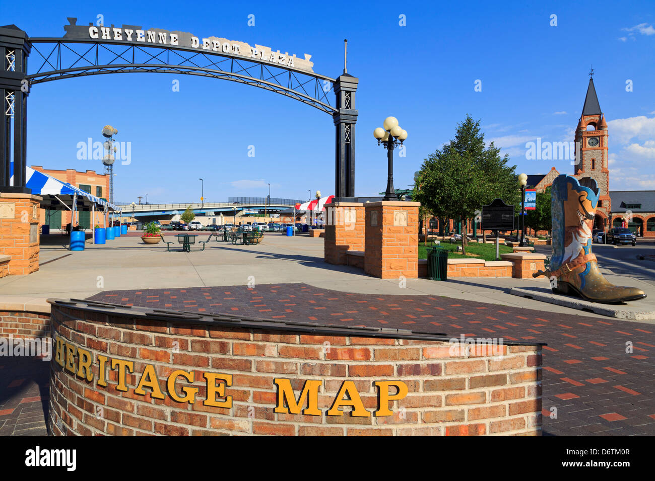 USA, Wyoming, Cheyenne, Cheyenne Depot Plaza Banque D'Images