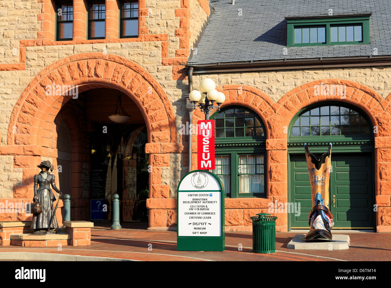 USA, Wyoming, Cheyenne, Cheyenne Depot Historique Banque D'Images