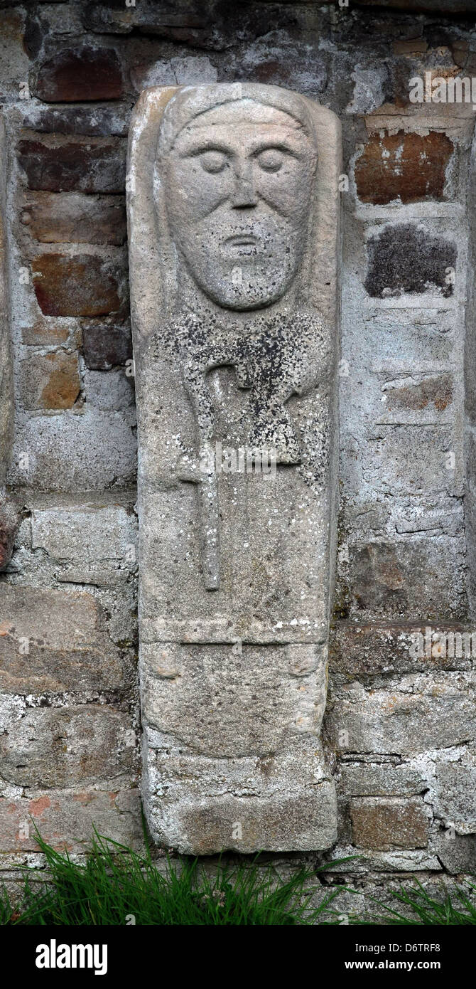 Les chiffres de l'île blanche, des sculptures, Lower Lough Erne, comté de Fermanagh, en Irlande du Nord Banque D'Images