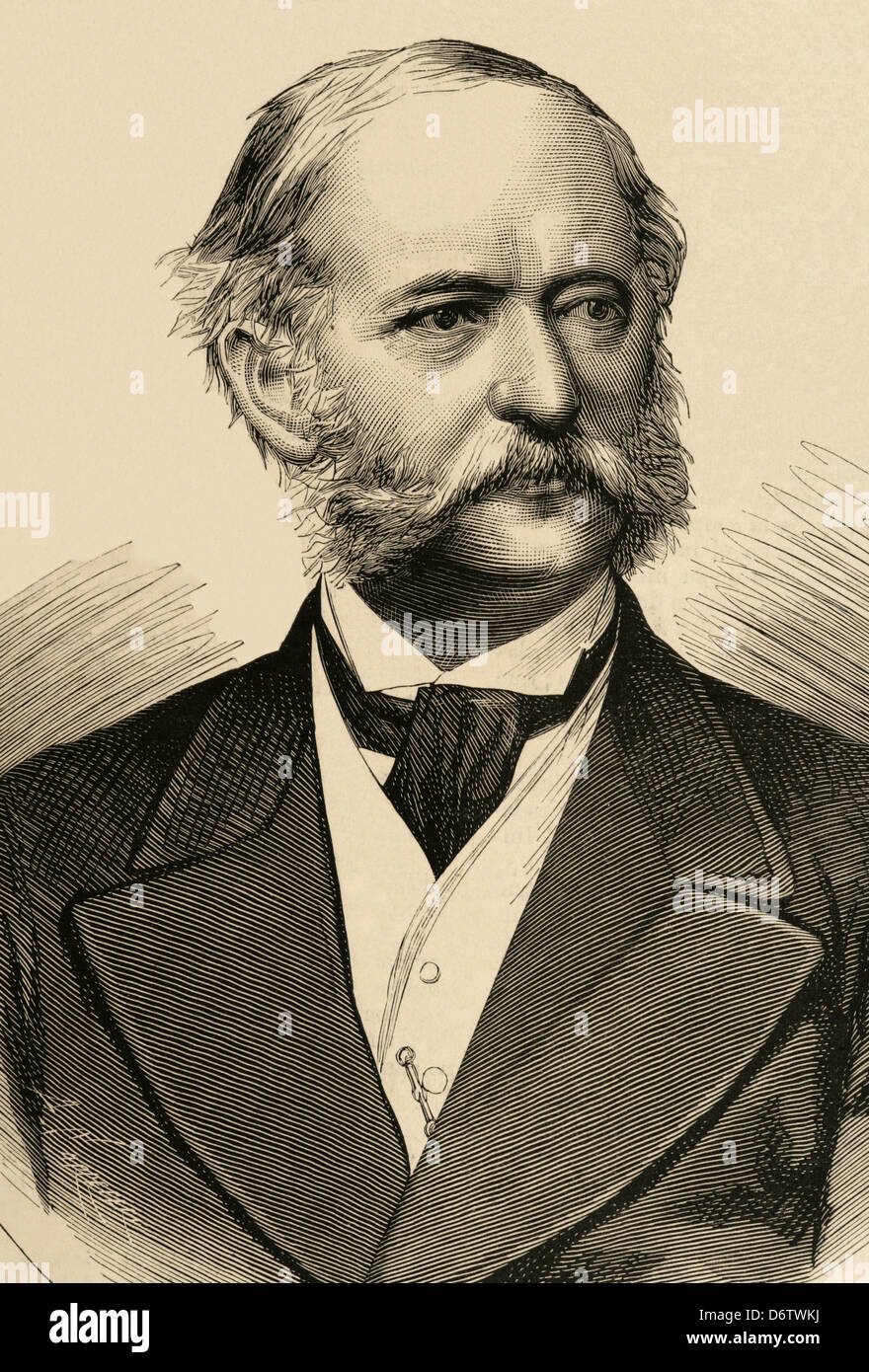 Le baron Heinrich Karl von Haymerle (1828-1881). Homme d'État autrichien. L 'Illustration' espagnole et américaine, 1879. Banque D'Images