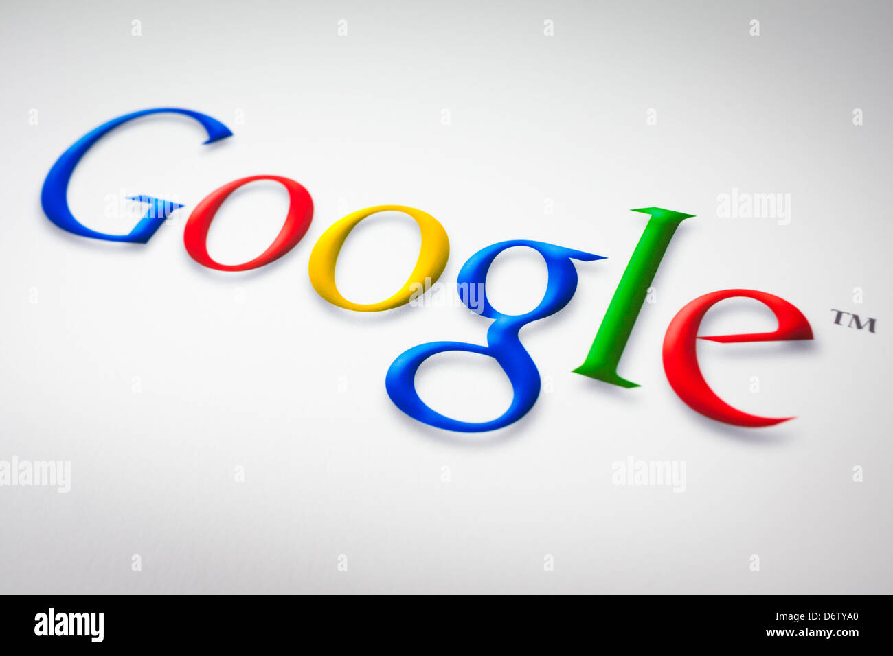 Le Logo de Google sur leur moteur de recherche de site web. Banque D'Images
