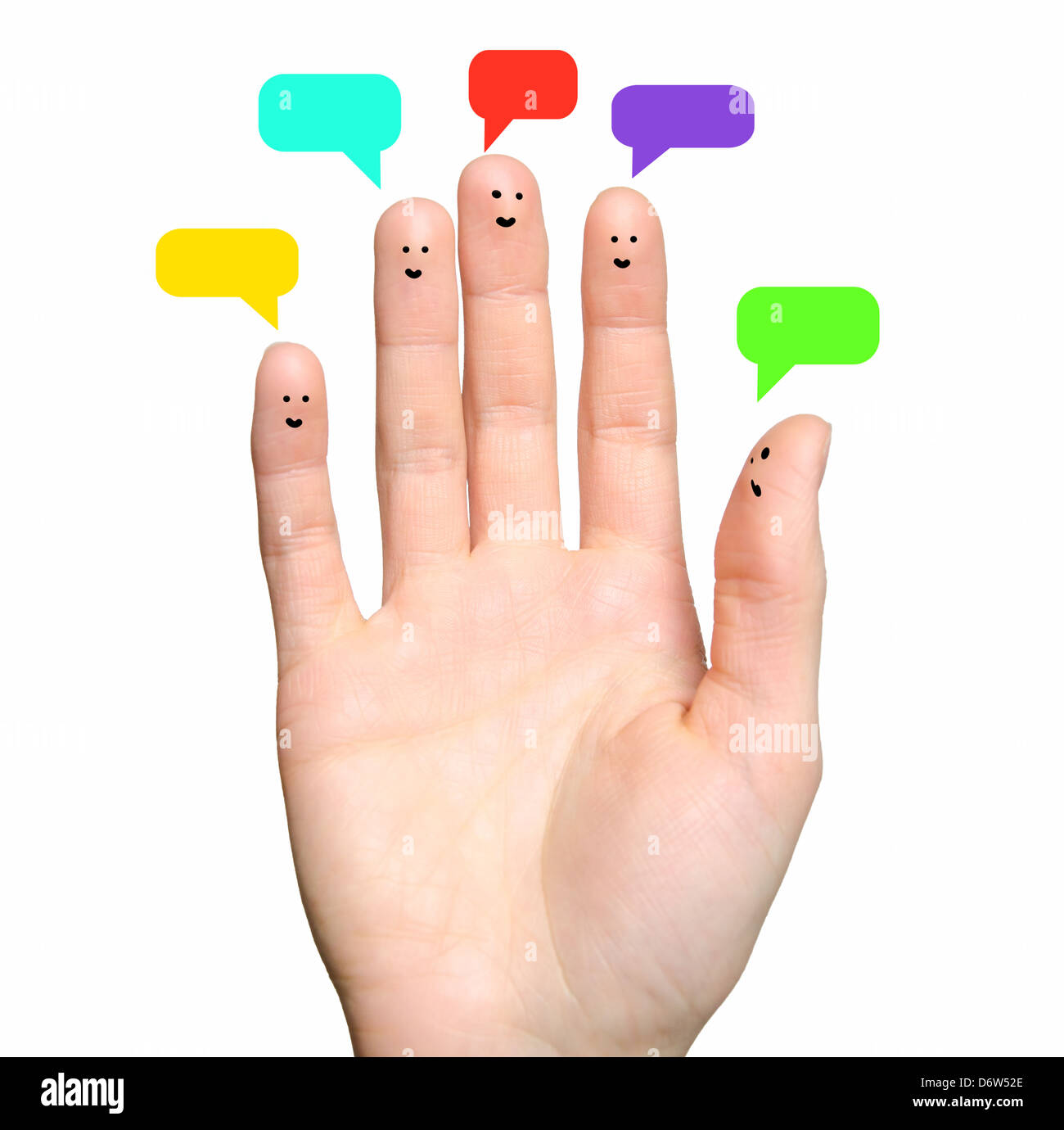 Groupe de fabricants smileys Banque D'Images