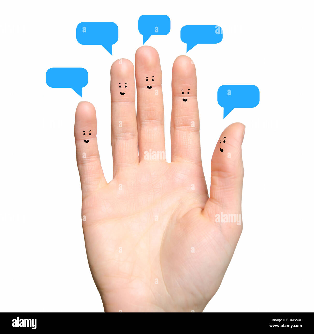 Groupe de fabricants smileys Banque D'Images