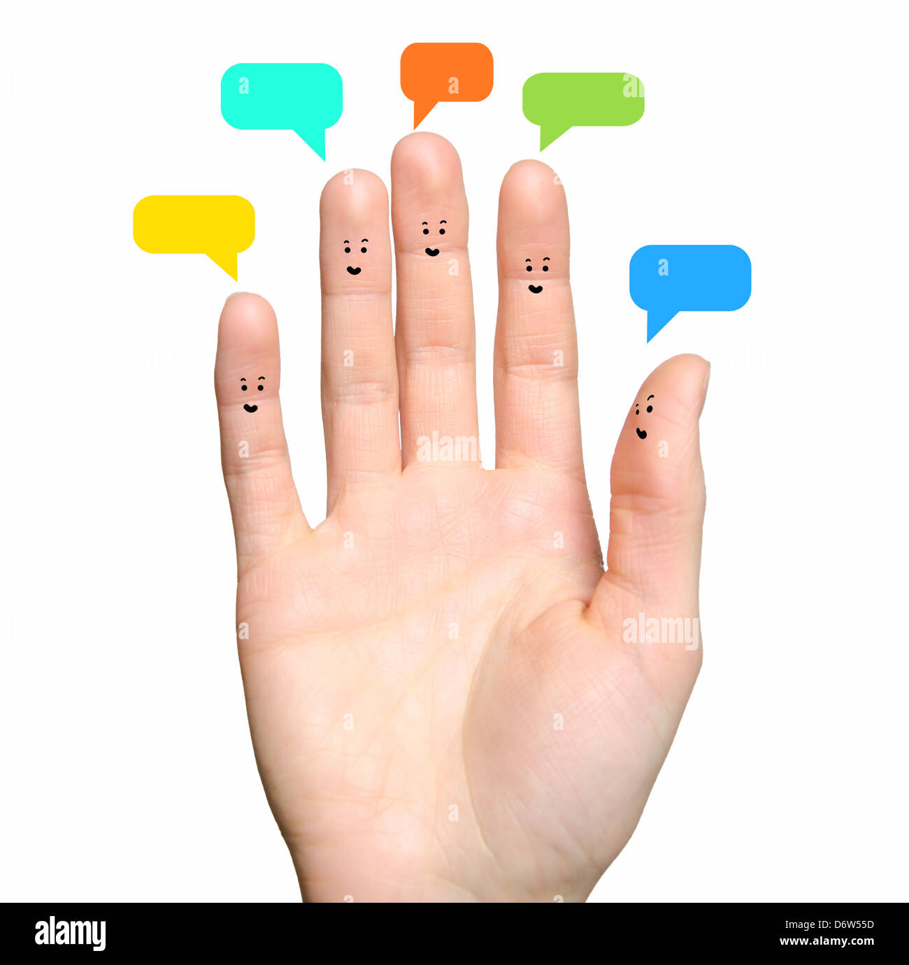 Groupe de fabricants smileys Banque D'Images