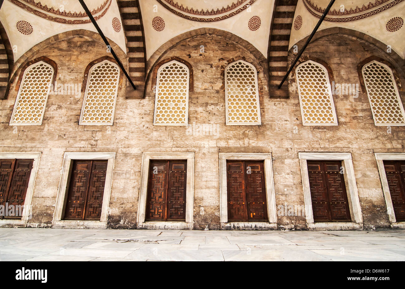 À l'intérieur de la mosquée bleue à Istanbul, sultanahmed Banque D'Images