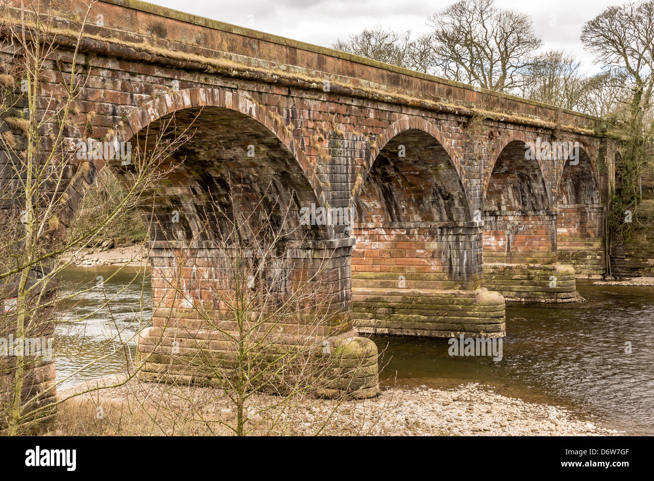 Structure, Pont, Rivière, chemins de traverse, Banque D'Images