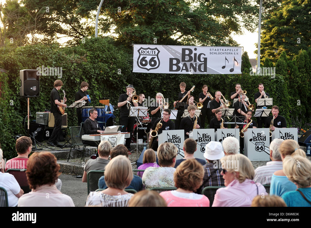 Immenstaad au lac de Constance, Allemagne, la Route 66 à l'occasion d'un concert Big Band Banque D'Images