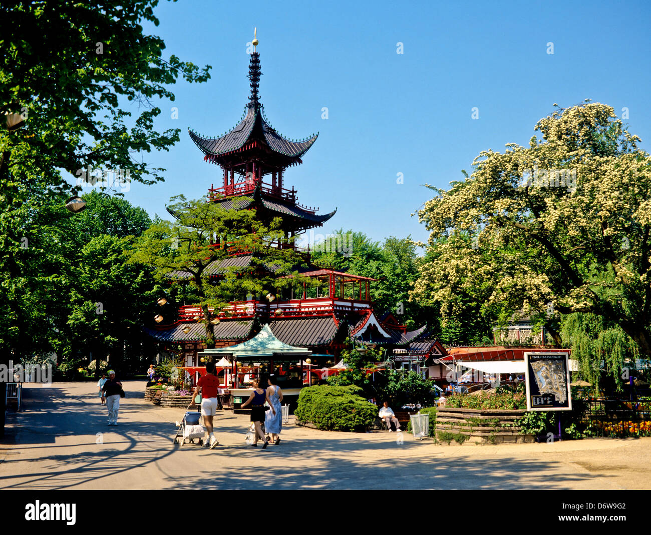 8500. Les Jardins de Tivoli, Copenhague, Danemark, Europe Banque D'Images