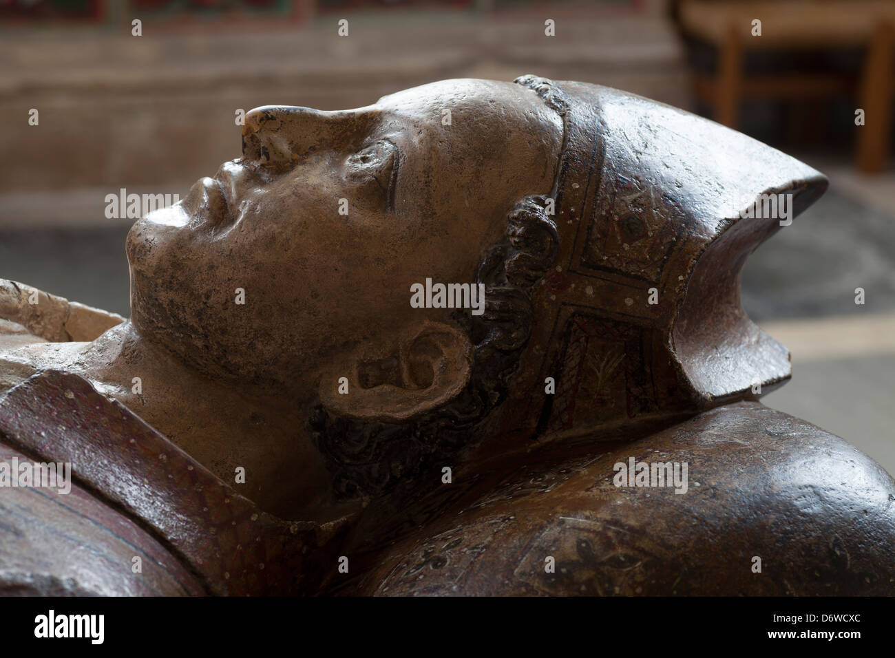 Effigie de John Droxford, évêque de Bath et Wells, Somerset, Wells Cathedral Banque D'Images