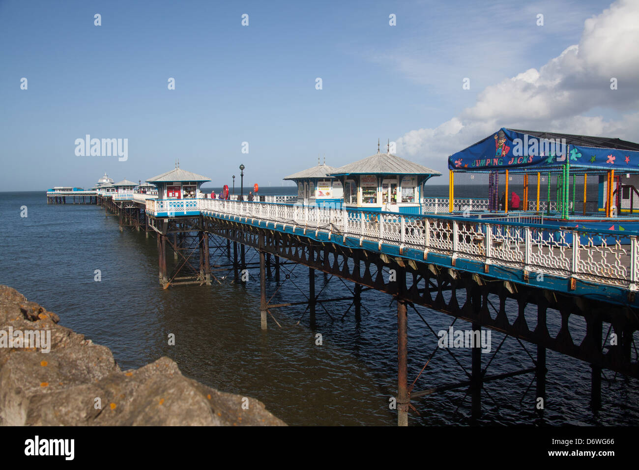 La ville de Llandudno, au Pays de Galles. Vue pittoresque du xixe siècle classé, jetée de Llandudno. Banque D'Images