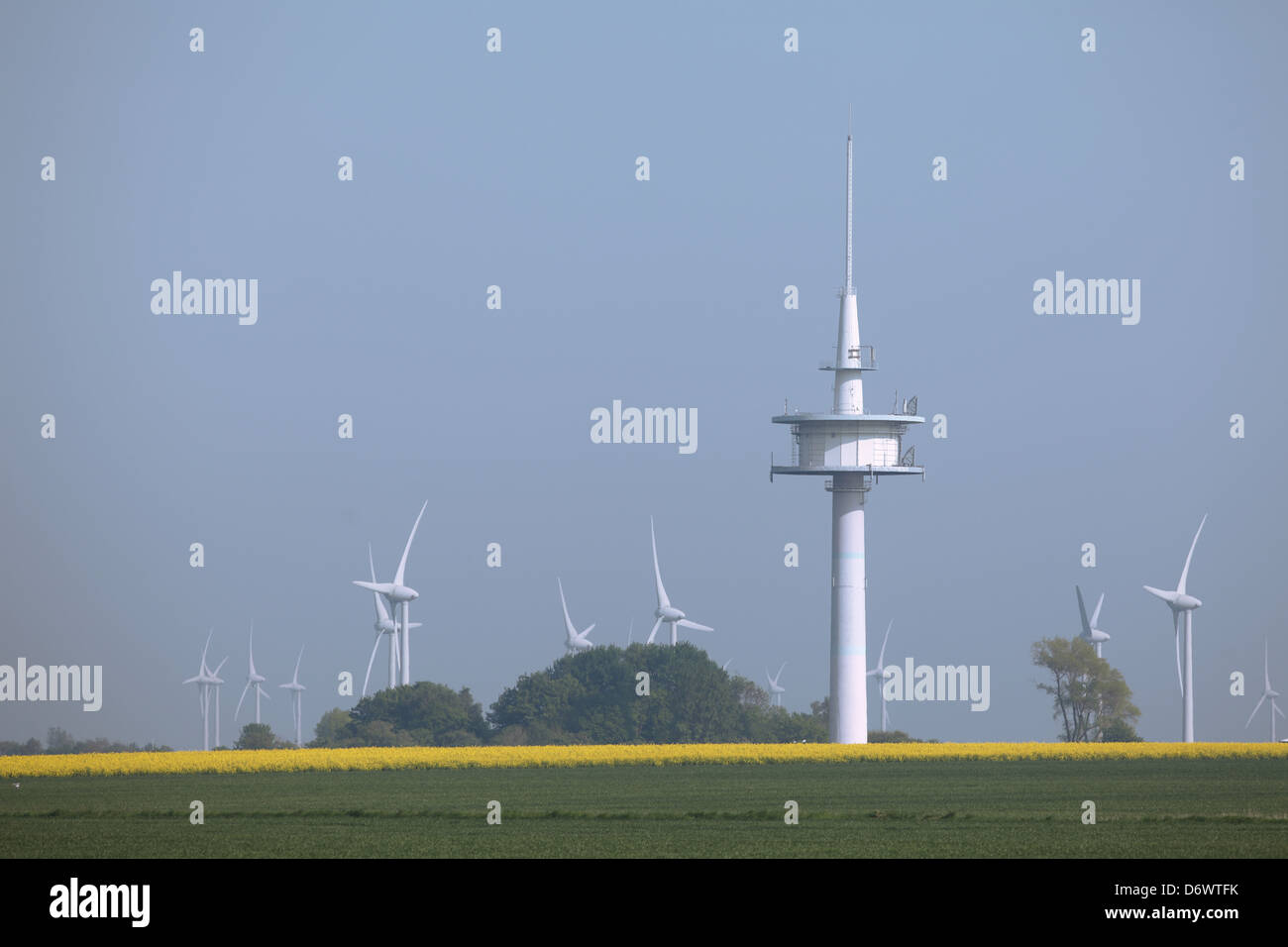 Fehmarn, Allemagne, tour de télécommunication de type FMT-11 - à Puttgarden sur l'île de Fehmarn Banque D'Images