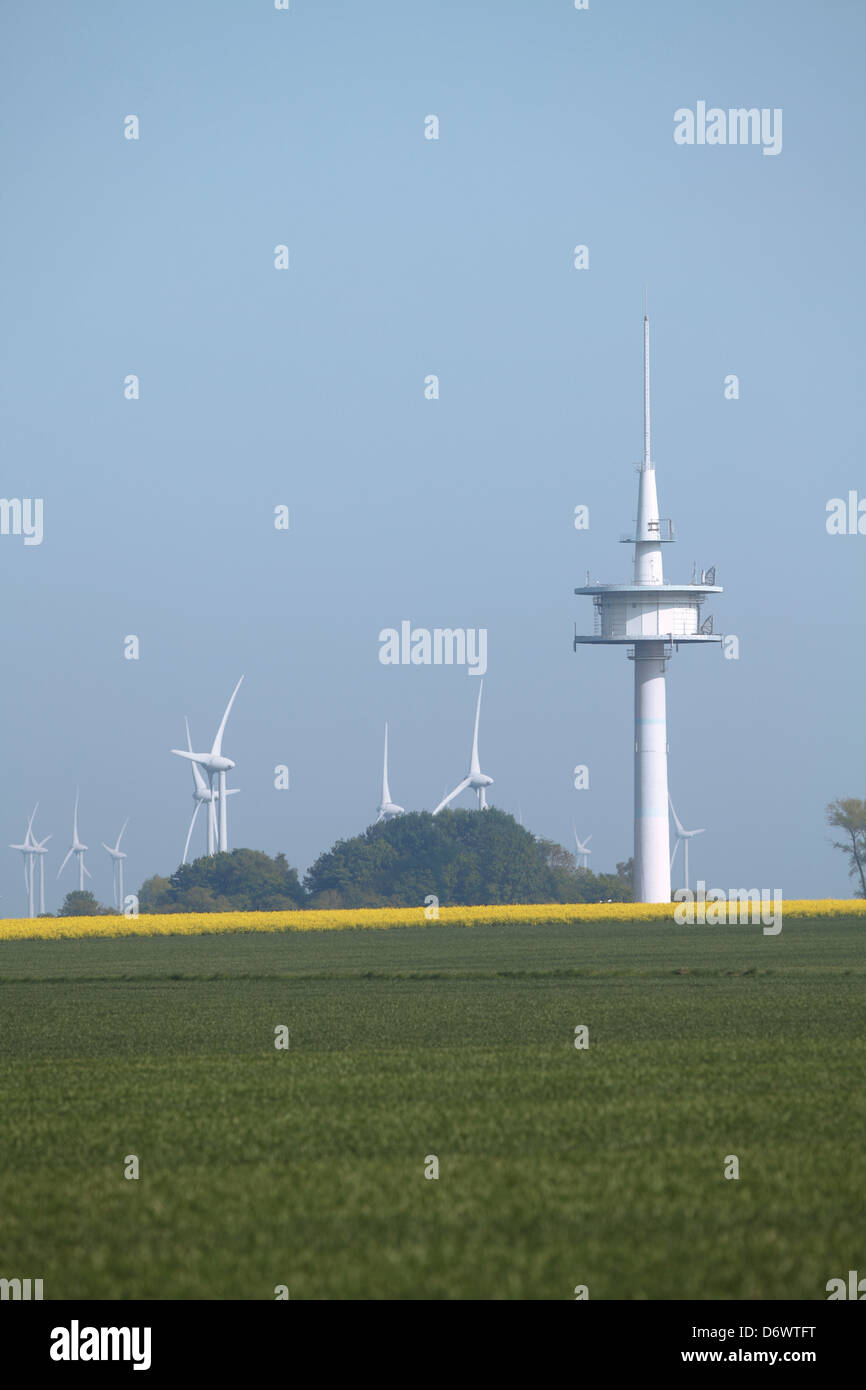 Fehmarn, Allemagne, tour de télécommunication de type FMT-11 - à Puttgarden sur l'île de Fehmarn Banque D'Images