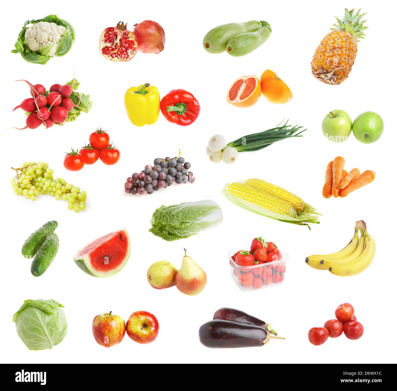 Fruits mûrs freshs andvegetables. Aliments sains. Banque D'Images