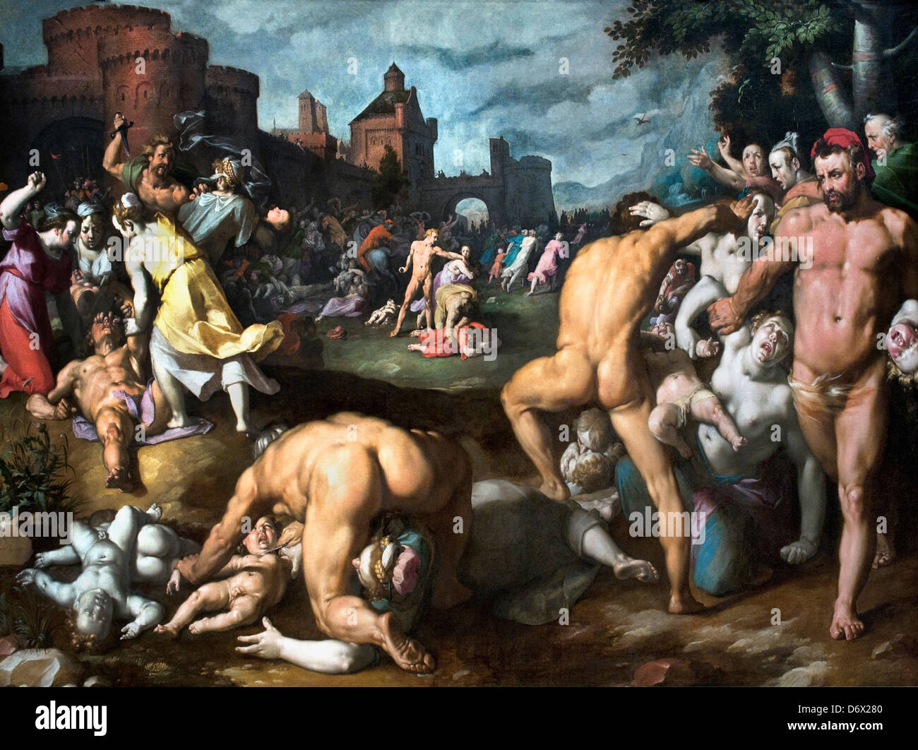 Le Massacre des Innocents 1590 Cornelis Cornelisz van Haarlem Pays-Bas Pays-Bas 1562-1638 Banque D'Images