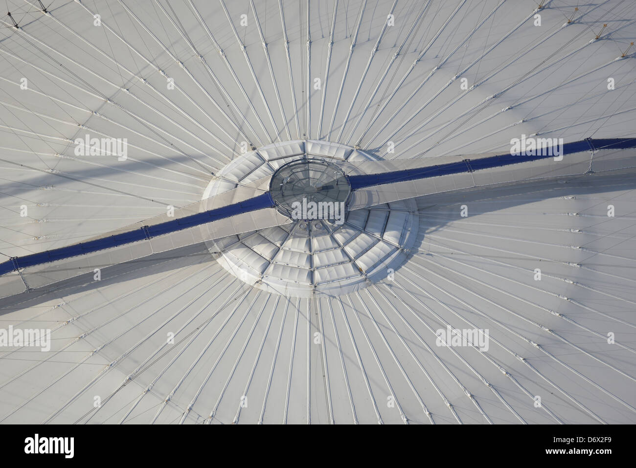 Close up Photo aérienne du toit à pied à l'O2 Arena Banque D'Images